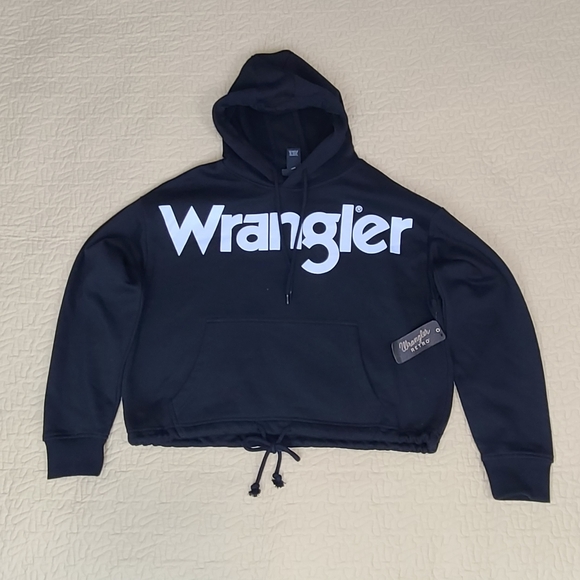 Wrangler Retro logo cropped hoodie size  S - Picture 2 of 8
